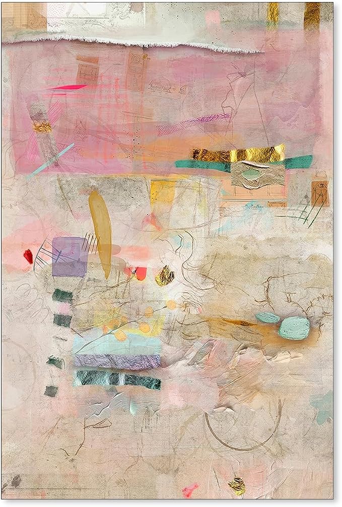 Medpol Abstract Modern Watercolor Painting Wall Art Trendy Vibrant Pastel by Medpol