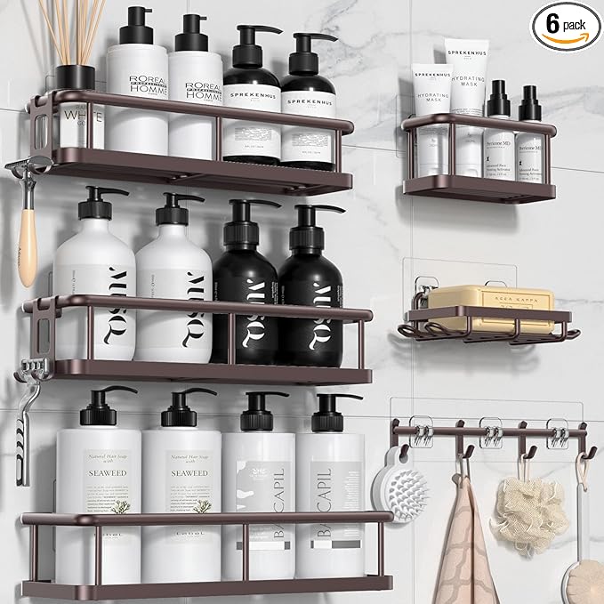 YASONIC Shower Caddy, 6 Pack Large Capacity shower Organizer by YASONIC