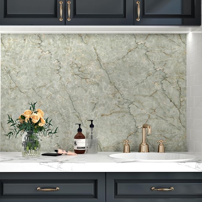 Marble Contact Paper for Countertops Waterproof Marble Wallpaper Peel and Stick - Image 5