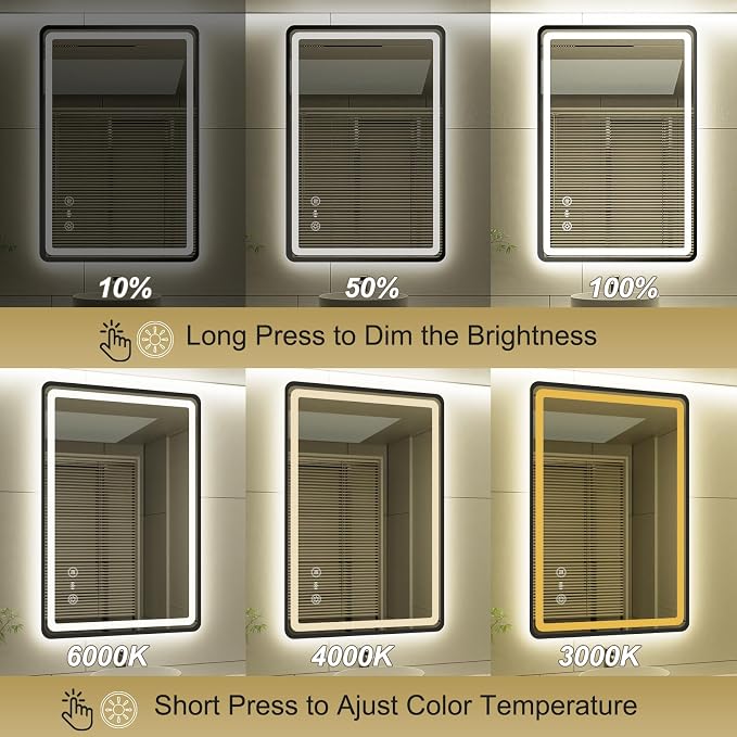 24x36 Inch LED Bathroom Mirror - Image 2