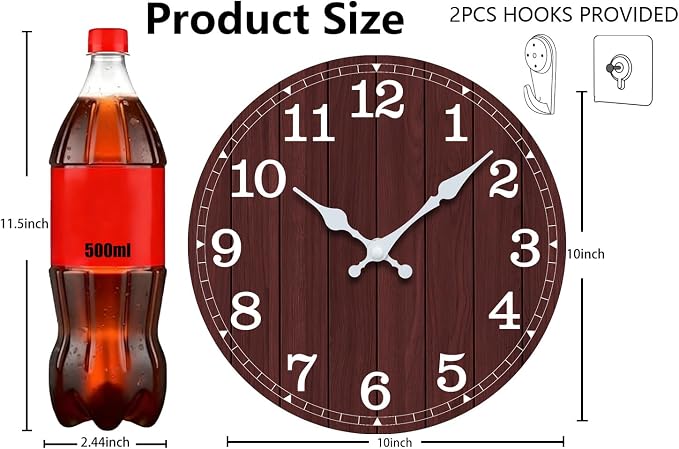 Wall Clock, Modern Wall Clocks Battery Operated, Silent Non Ticking Clock - Image 3