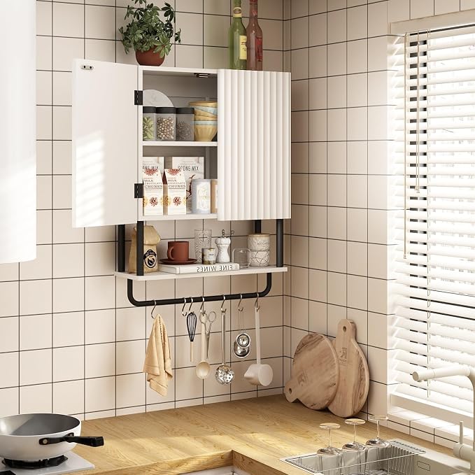 RUSTOWN Fluted Bathroom Wall Cabinet - Image 5