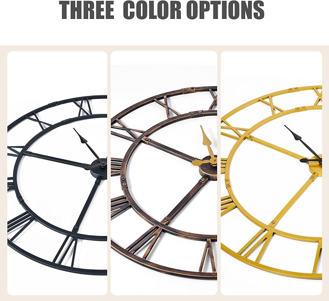 60 Inch Large Wall Clock for Living Room Decor – Easy-Assembly Silent - Image 6