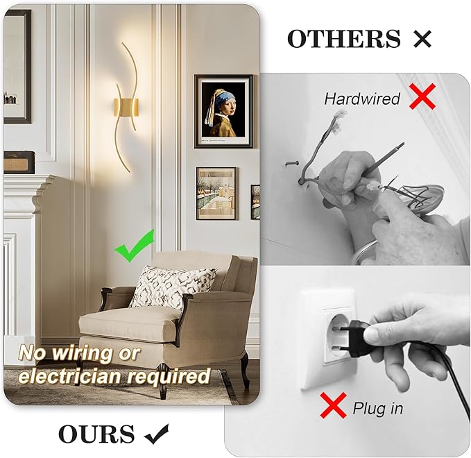 Battery Operated Wall Sconces Set of Two - Image 2