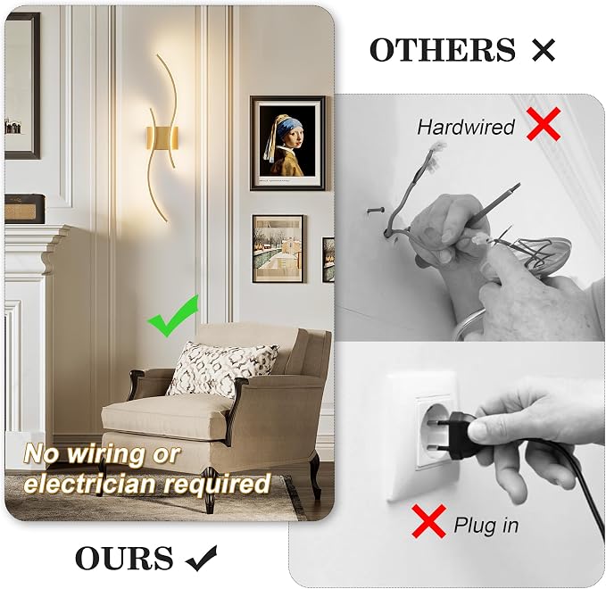 Battery Operated Wall Sconces Set of Two - Image 2