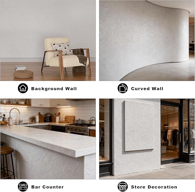 3D Wall Panels - 4PCS 47.2"x23.6" Faux Stone Wall Covering - MCM Modified Clay - Image 4