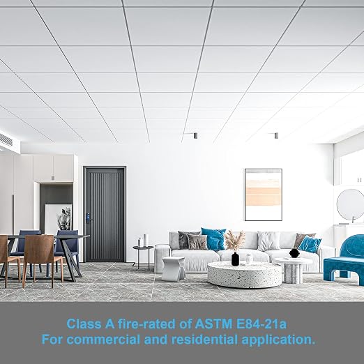 Art3d PVC Drop Ceiling Tiles in White - Image 3