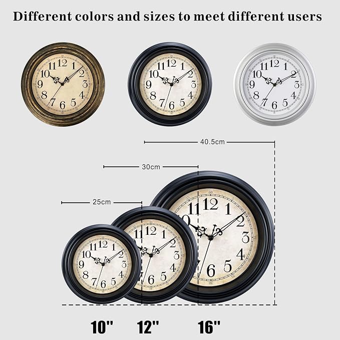 Plumeet Small Retro Wall Clock - Image 7