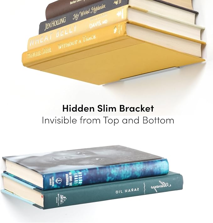 xympo Floating Invisible Bookshelf Wall Mounted - Image 6
