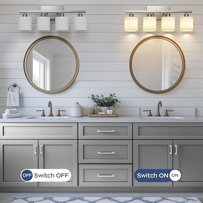 PARTPHONER Bathroom Light Fixtures, Bathroom Lighting Fixtures Over Mirror - Image 5