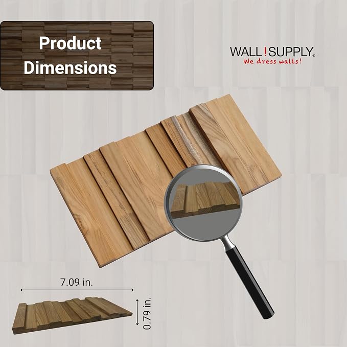 Wall!Supply 3D Wall Panels – Reclaimed Vertical Asian Teak Wood – Home Decor - Image 6