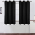 LEMOMO Black Blackout Curtains 34 x 54 Inch Length/Set of 2 Curtain by Lemomo