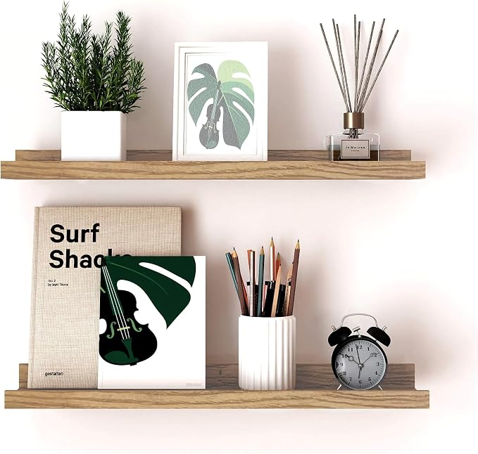 Floating Shelves for Wall Decor, Long Wall Mounted Storage Shelf for Bedroom by Unknown