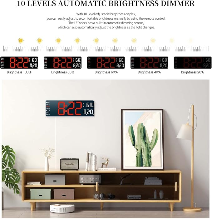 Digital Clock, Digital Wall Clock - Image 6