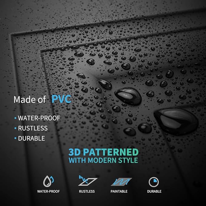 Art3d 12-Pack Square Black Drop Ceiling Tile 2ft x 2ft, PVC Ceiling Panel 24 x - Image 5