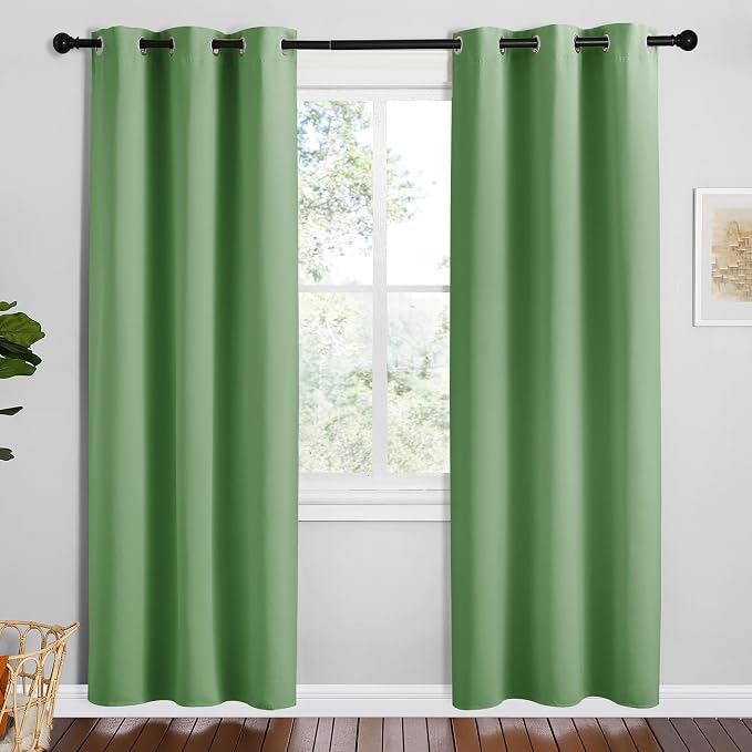 NICETOWN Froest Green Blackout Curtains 78 inches Length by NICETOWN