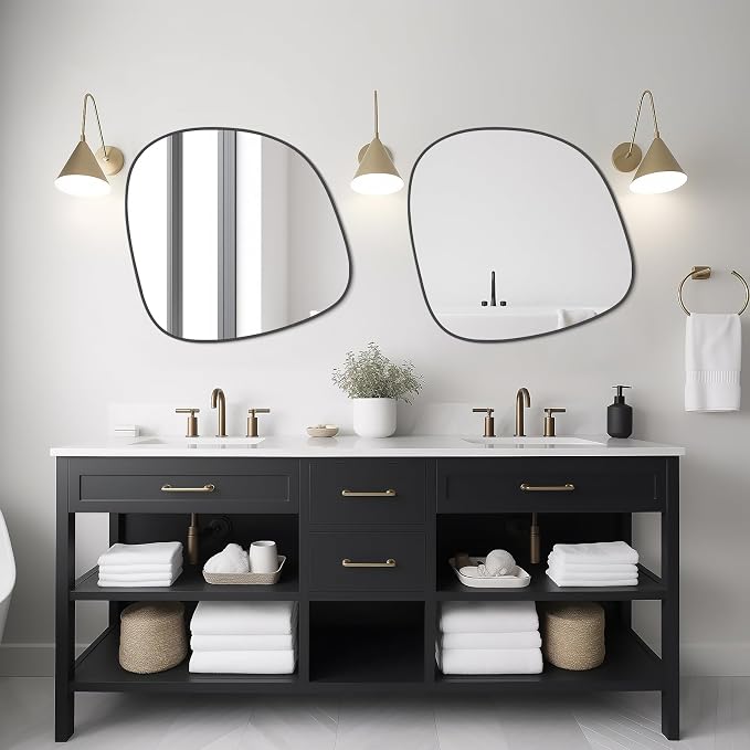 WallBeyond Asymmetrical Mirror, Irregular Wall Mirror, Wall Mirrors Decorative - Image 3