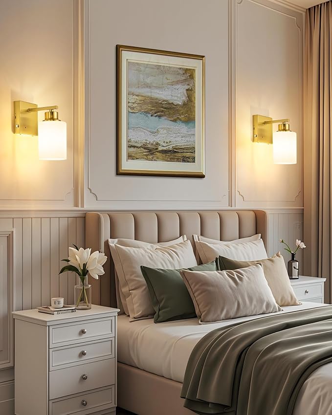 Rayogale Battery Operated Wall Sconce Set of 2, Easy Install Dimmable Cordless - Image 5