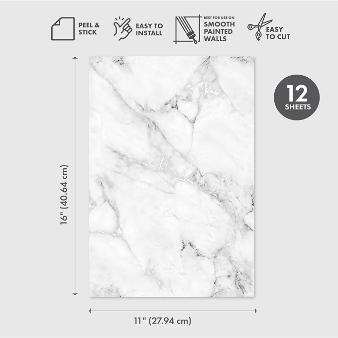 Main Street Peel and Stick Wallpaper Eco-Friendly Sheets 12 Pack, 11 X 16 Inch - Image 2