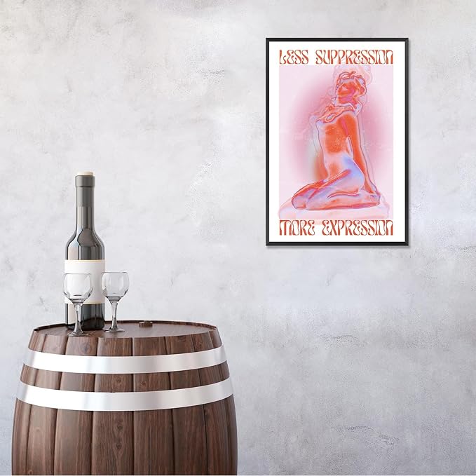 Spiritual Affirmation Art Poster Pink Woman Canvas Wall Art Aesthetic Pictures - Image 5