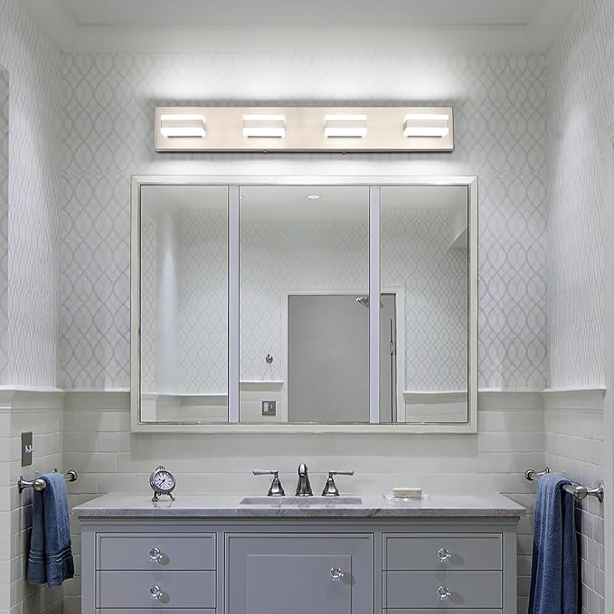 SOLFART Bathroom Vanity Lights Brushed Nickel Light Fixtures - Image 4