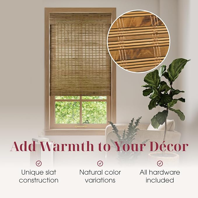 ARLO BLINDS Sheer Bamboo Roman Shades - Image 3