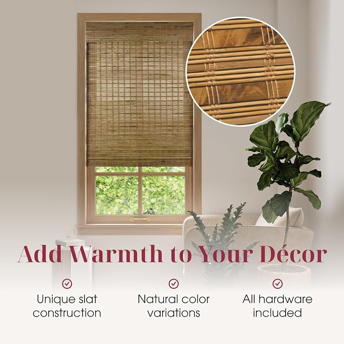 ARLO BLINDS Sheer Bamboo Roman Shades - Image 3