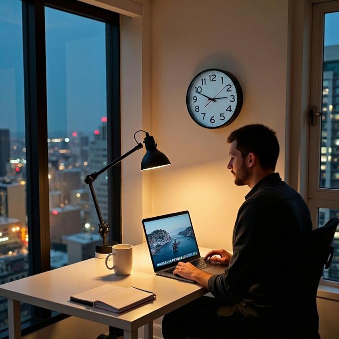 The Ultimate Wall Clock |14 Inch | Modern | Atomic | Analog | Home | Office | - Image 7