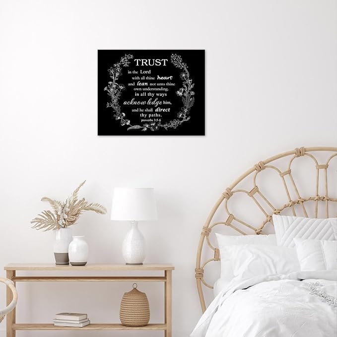 EOBTAIN Christian Bible Verse Canvas Wall Art Positive Religious Scripture and - Image 5