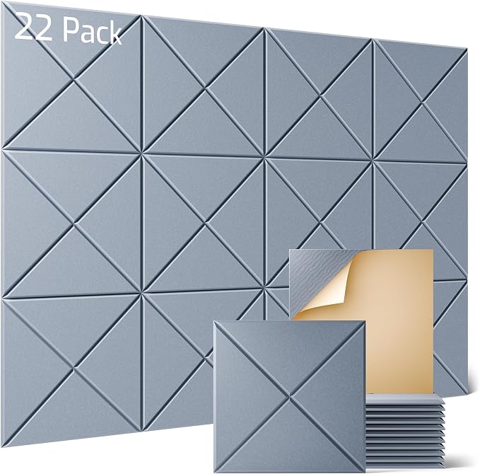 Sonicism 22 Pack X-Lined Acoustic Panels by Sonicism