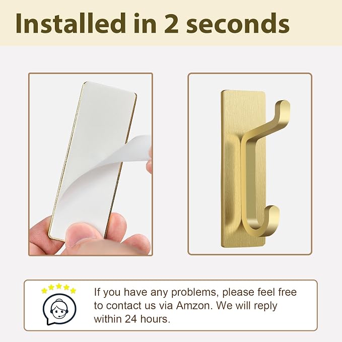 Self Adhesive Wall Hooks for Hanging: Extra Strong 13 LB, Hook for Coat - Image 3