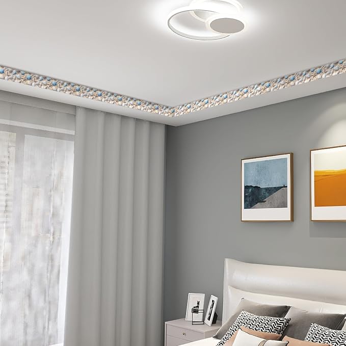 HOMETITUTE Wallpaper Border Peel and Stick Coastal Seashell Texture Decorative - Image 4
