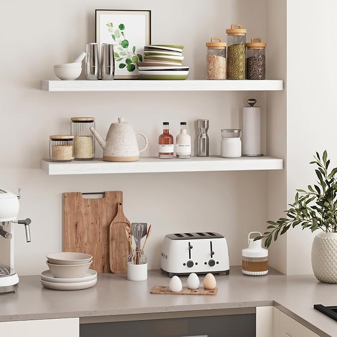 Fixwal Floating Shelves for Wall, Bathroom and Kitchen, for Storage, Room Decor - Image 5