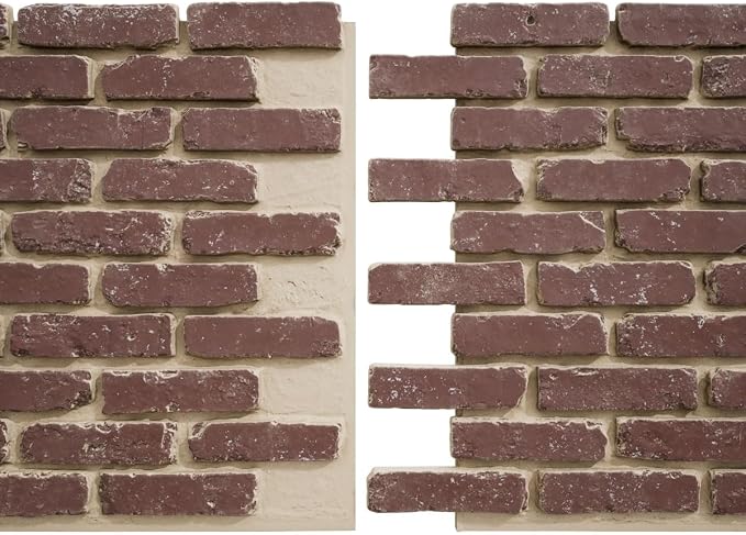 EverStone Aged Brick Faux Brick Panel, 46 7/8"W x 27"H x 1 1/4"D, Old Town Color - Image 8