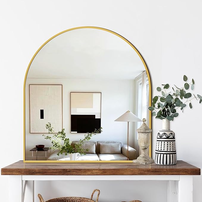 FICTOR Bathroom Mirror for Wall, Arched Vanity Bathroom Mirror for Over Sink by FICTOR