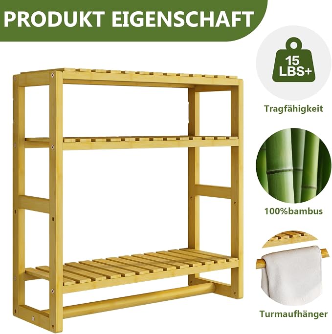 Galood Over The Toilet Storage Bathroom Shelves Wall Mounted 3 Tier Space Saver - Image 5