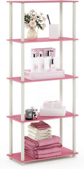 Furinno TURN-N-TUBE Storage Shelves, 5-Tier Book Shelf, Corner Shelf, Toolless by Furinno-FitsYourSpaceFitsYourBudget