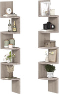 HOOBRO Corner Shelf Wall-Mounted, 5-Tier Corner Bookshelves by HOOBRO