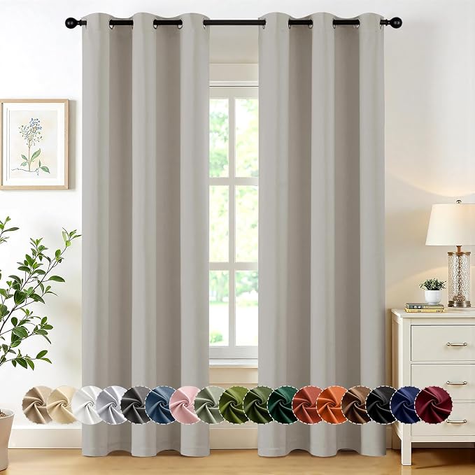 MIULEE Blackout Curtains for Bedroom Living Room 2 Panels, Thermal Insulated by MIULEE
