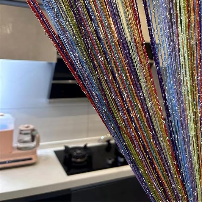ave split Decorative Door String Curtain Wall Panel Fringe Window Room Divider - Image 9