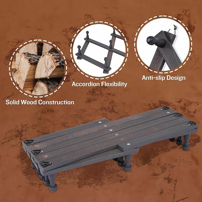 SCUNDA Rustic Wall Mounted Hat Rack - Image 2