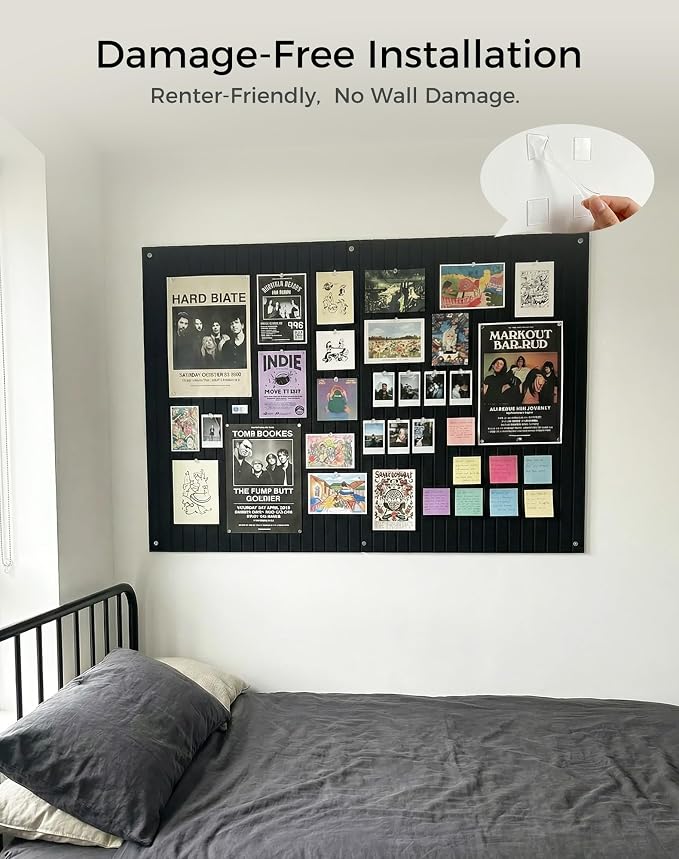 Aothia 12-Pack Felt Bulletin Board Tiles 48"x36", Modular Pin Board - Image 7