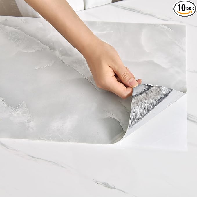 Haimin Wall Panels Peel and Stick 10 Pieces 23.6x11.8in Lightweight Backsplash by HaiminHomeDecorWallpaper