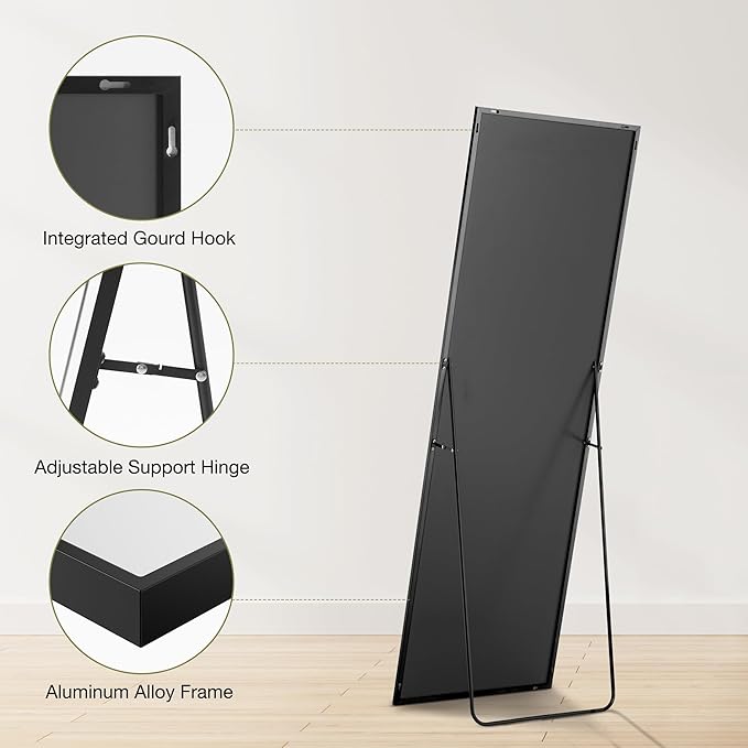 DUMOS Full Length Mirror 64"x21" Full Body Floor Mirror - Image 6