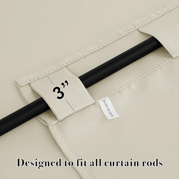 RYB HOME Blackout Curtains for Living Room, Back Tab & Rod Pocket Top - Image 5