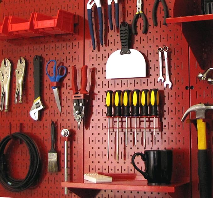 Wall Control 30-P-3232R Red Metal Pegboard Pack - Image 3
