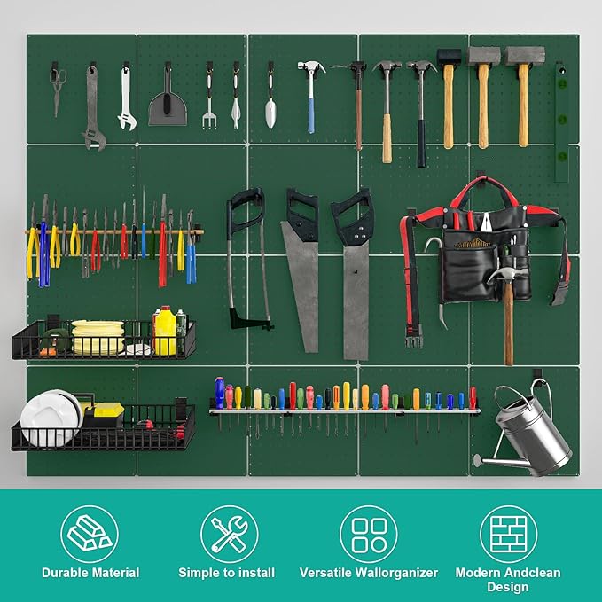 PegBoard, Heavy Duty Peg Board for Walls Home, Garage Tool Storage, Craft Room - Image 3