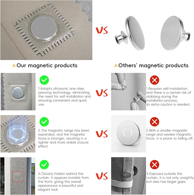 AJAZZ 100% Blackout Accordion Doors Interior Magnetic Door Curtain Folding - Image 8