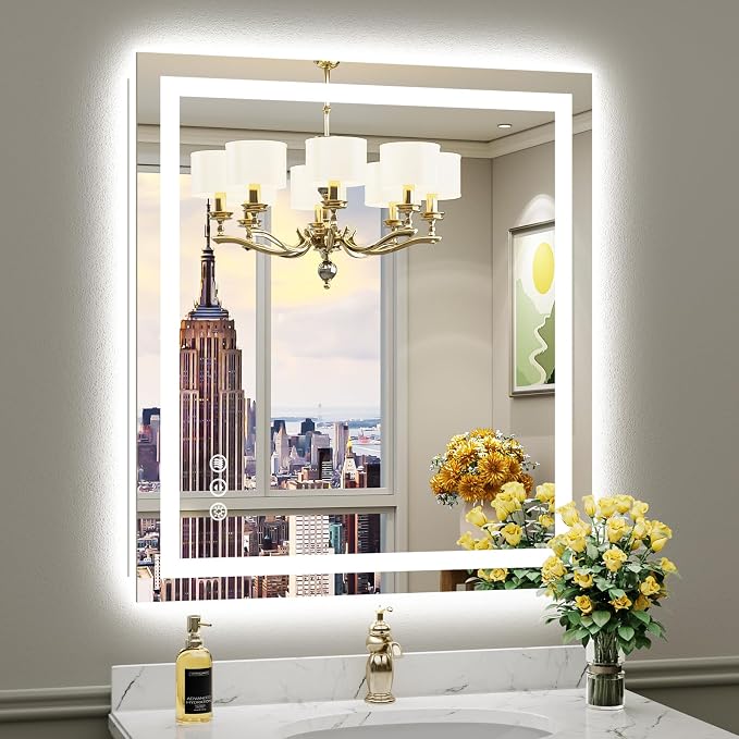 Briivue 36x32 Inch LED Bathroom Mirror by Briivuemodernmirrors