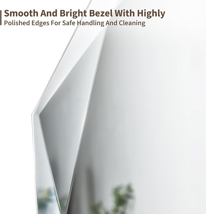 Suidia Bathroom Mirror, Frameless Bathroom Mirror - Image 9